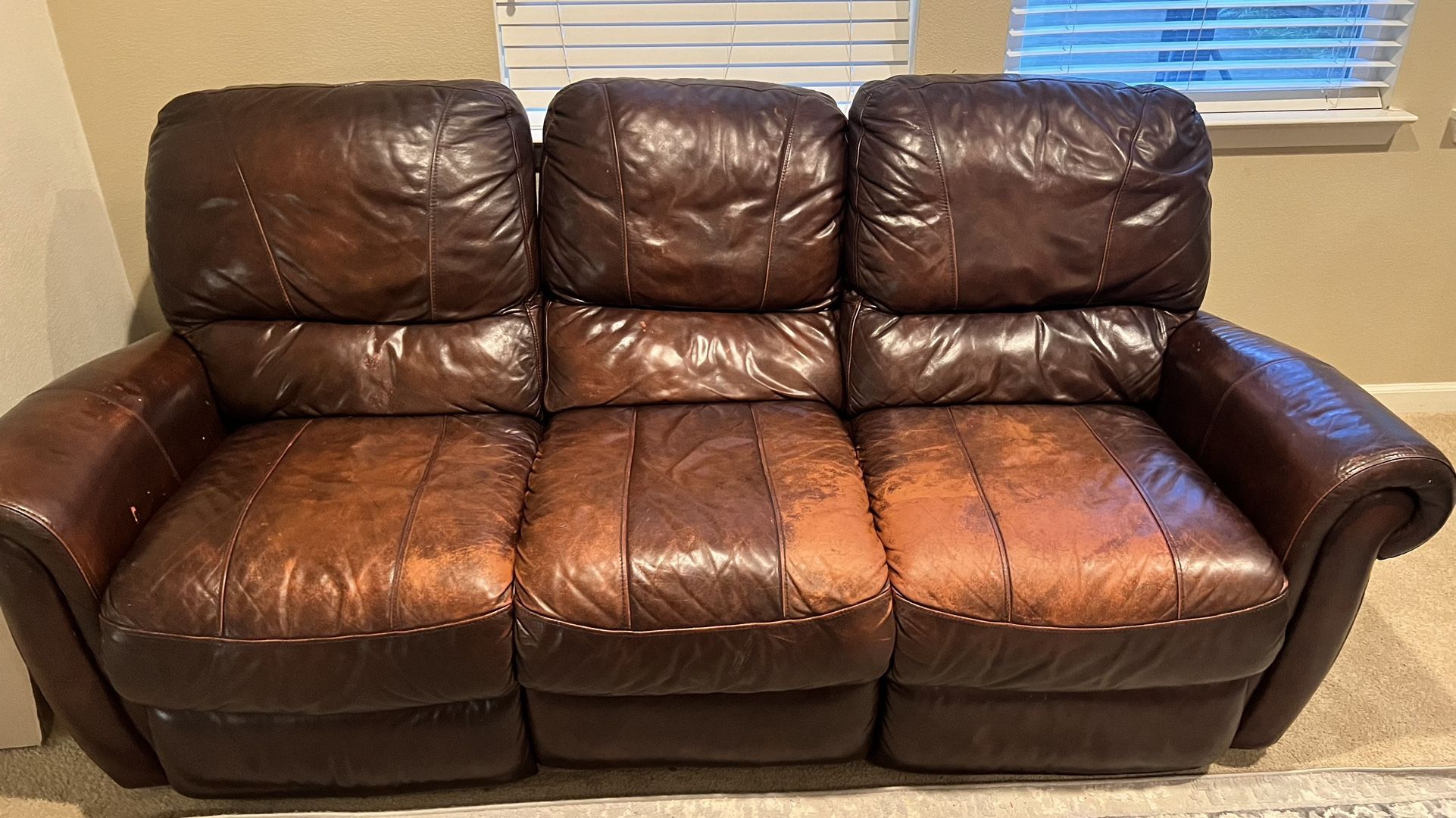 Leather sofa ( moving Out)
