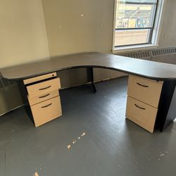 L-shaped office desk.