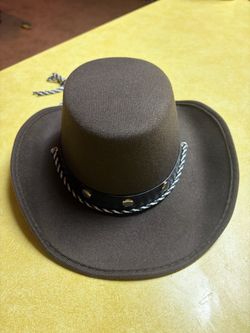 Brown Wide Brim kids Western Hat