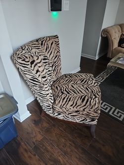 2-Schnadig Tiger Print Chairs