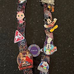 Disney Pins on Lanyard 