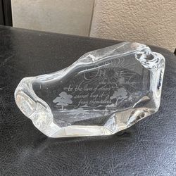 Cristal d'Arques 🤷‍♀️ Fostoria🤷‍♀️ Crystal Glass Paperweight