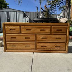 Mid Century Dresser with Hutch