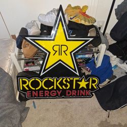 Vintage Rockstar Energy Drink LED Light-up Sign