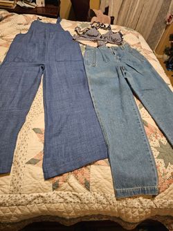 Bundle 2: 2pc bikini, 1 pair jeans, & jumpsuit