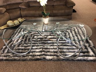 4pc Glass top Coffee table Set @Elegant Furniture