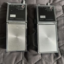 Vintage Sears Dual Channel Transceiver Walkie Talkies #6460 -For Parts or Repair