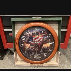 Clock Bass Pro Shops Weather Station With Thermometer, Barometer. 