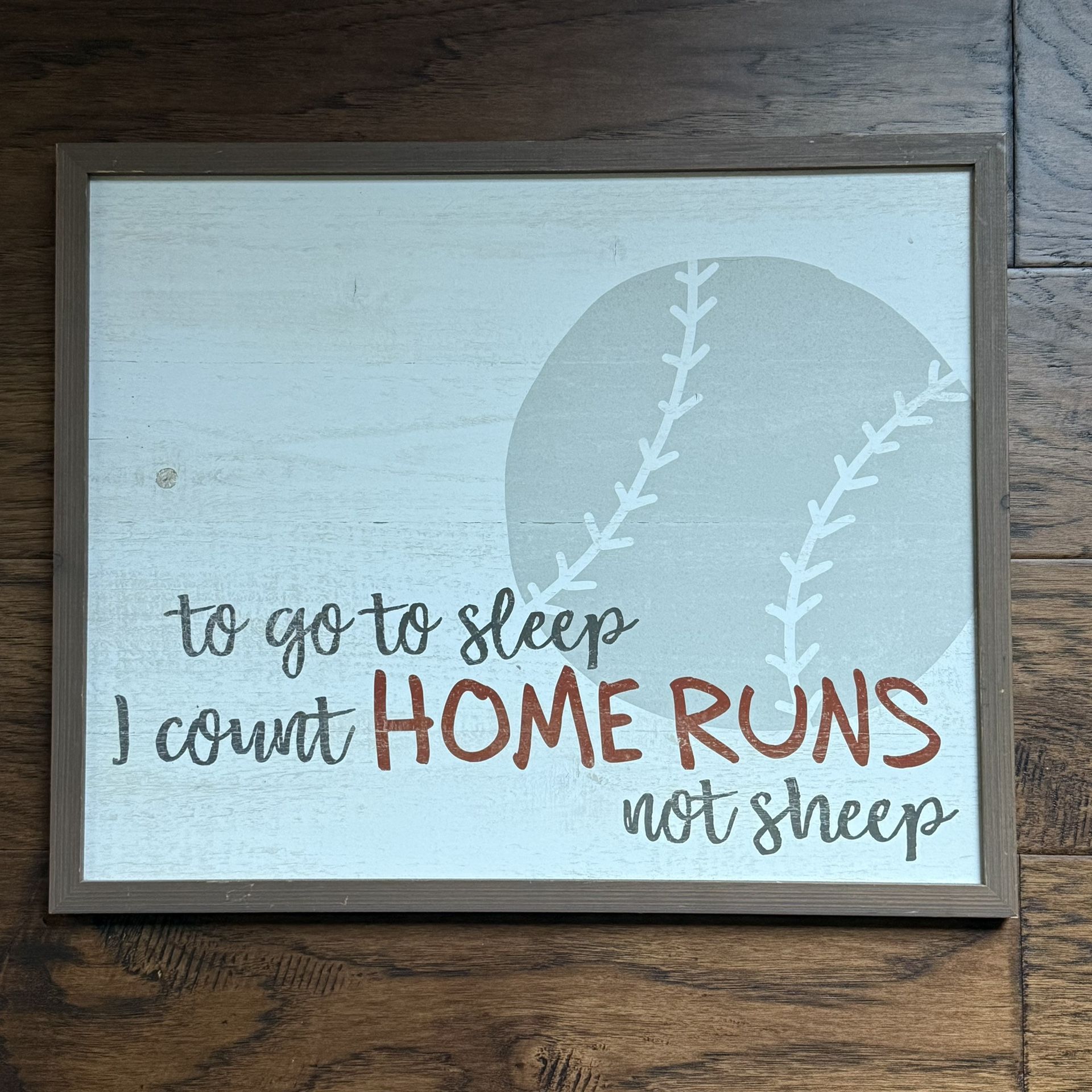 Baseball Themed Wall Decor “..Count Home Runs..”