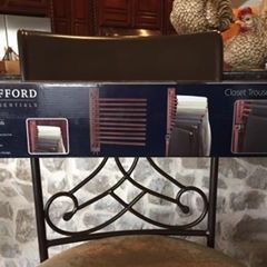 Stafford Essentials wood finish closet trouser organizer with belt/ tie hooks. I have 9 sets. $15 each or best offer 