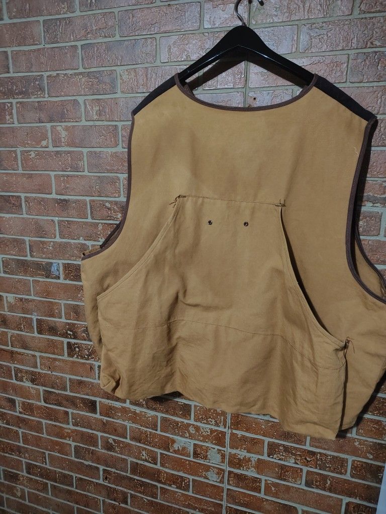 3X Duck Canvas Shooting Vest – Padded Back, Quilted Shoulder
