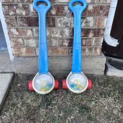  2 Fisher-Price Corn Popper Push Toys