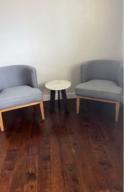 Arm chairs with table