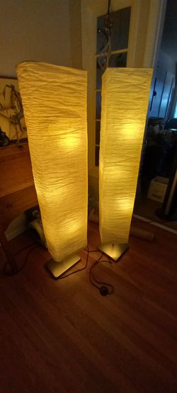 2 IKEA floor lamps -1 square 1 retangle