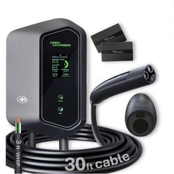 Tesla EV Charger 48 Amp Hardwired 220-240V, NACS, Electric Vehicle Wall Connector, 30 FT Cable, Waterproof Outdoor RFID, Model 3, Y, S, X Cybertruck