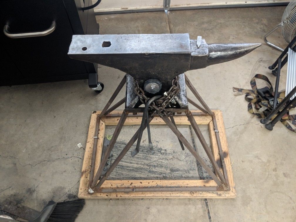 80 lb Trenton anvil & propane forge
