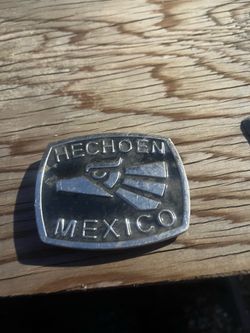Hecho en Mexico belt buckle