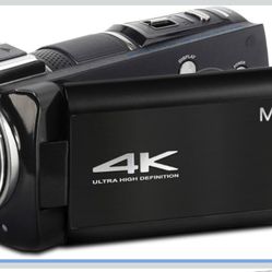 Minolta 4K Ultra HD Camcorder with 3.5-inch Touchscreen – 10x Optical Zoom, 28MP Photos, Digital Stabilizer, Accessory Shoe Mount, Time Lapse@X2-731