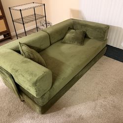 Folding Modular Sofa Bed, Convertible Floor Sofa, Leisure Sofa Bed, Corduroy Folding Mattress, Lounge Sofa, Living Room Bedroom Sofa, No Need to Assem