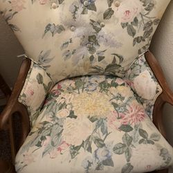 Floral Wingback Chair