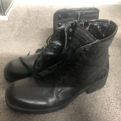Men’s Size 11 - Guess Brand Distressed Zip Up Boots