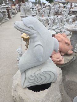 CONCRETE CEMENT DOLPHIN 🐬 STATUES $100 EACH (22" INCH TALL)