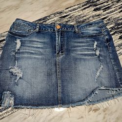 Womans Jean Skirt Size 15