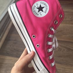 Pink Converses Men Size 8 (Women’s 10) Worn Once