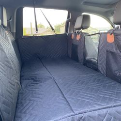 Dog Seat Cover and Bed for Trucks - Non-Inflatable Pet Mattress (Black)