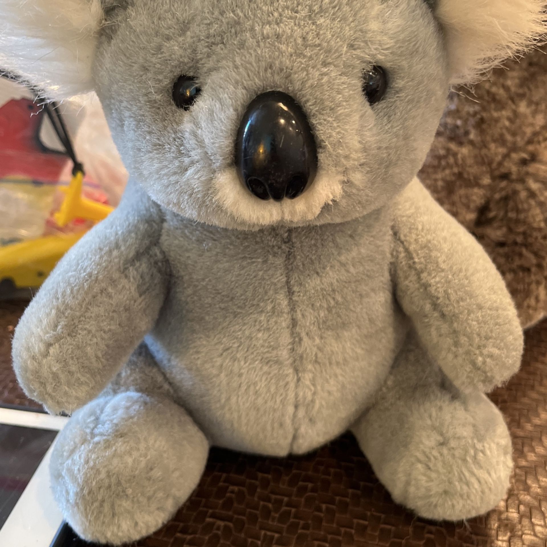 1985/1992 Logo Bear Small Gray Koala Plush Stuffed Animal Teddy Toy 7” Sitting