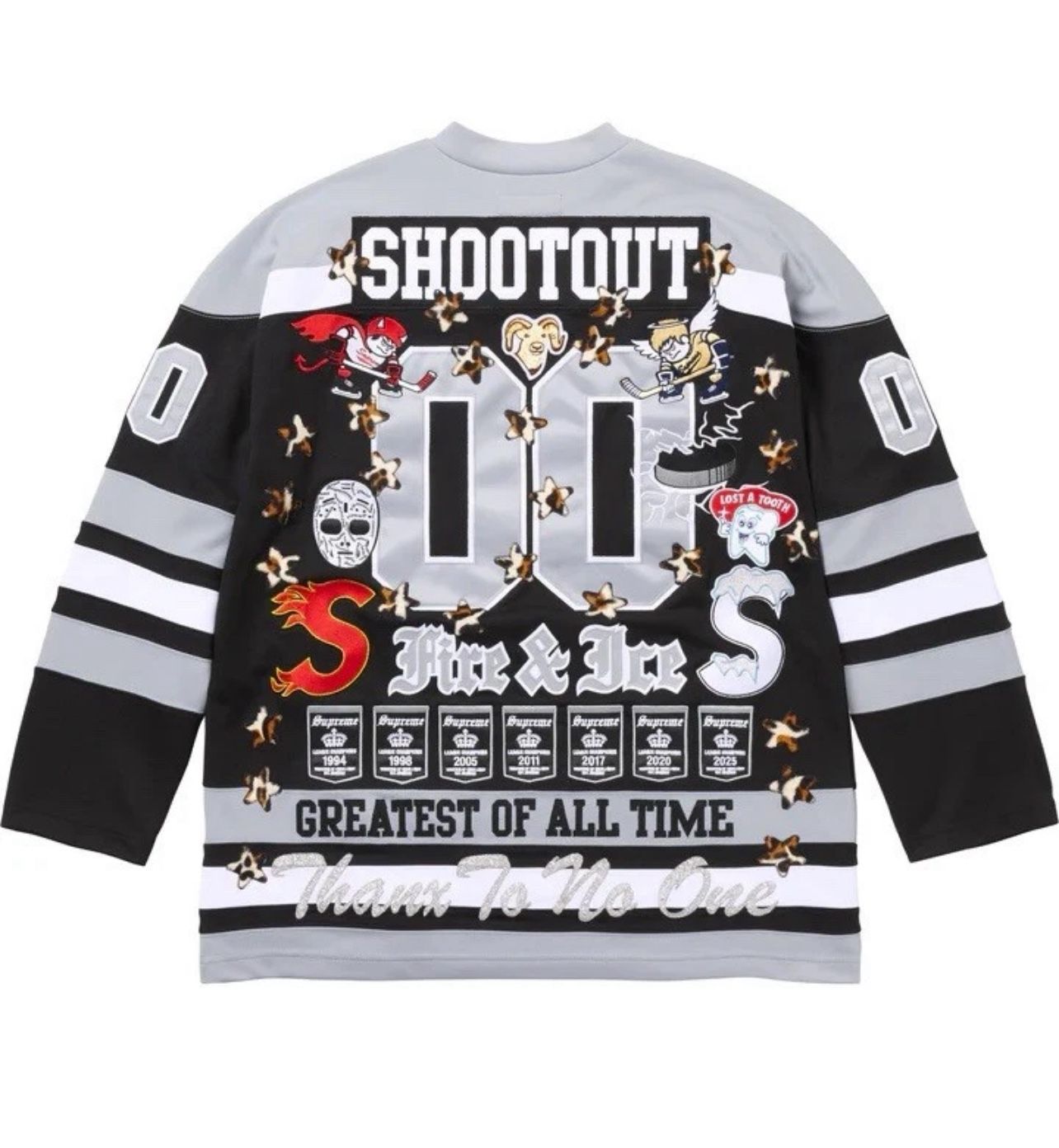 Supreme Shoot Out Fire & Ice Black Hockey Jersey