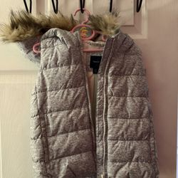 Gap Kids Fur Lined Hoodie Vest 
