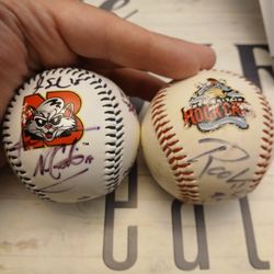 Autographed NB Rock Cats Baseballs 