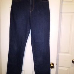 Gloria Vanderbilt Amanda Dark Wash Jeans Size 10 Average 