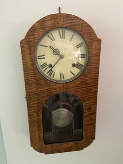 Vintage Germany wooden wall clock display piece 