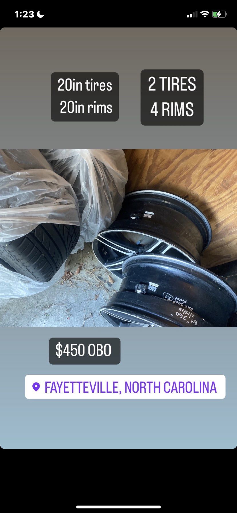 Two Tires & Four Rims for Sale in Fayetteville, NC OfferUp