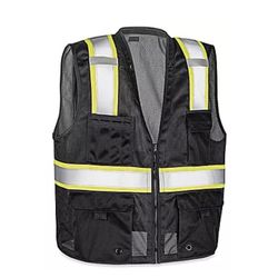 Hi-Vis Safety Vest- Black