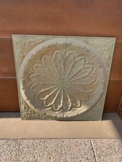 Large Rustic Tin Ceiling Tile - 4’x4'