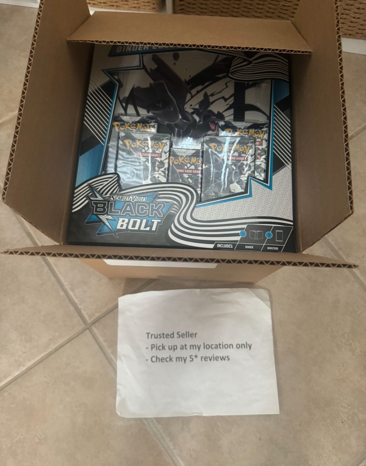 Pokemon Pokémon black bolt m SV10.5 binder collection unova case of 6