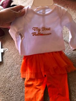 New with tags 2 pc My First Halloween baby girl outfit 3-6mo
