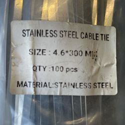 Five Packs Of S.S. Cable Tie.    -  4.6 -300 MM