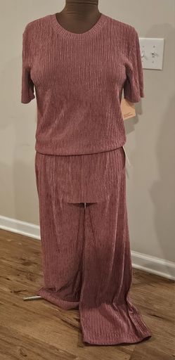 2pc Crinkle Pant Set