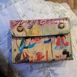 Harajuku Lovers Watercolors Wallet L.A.M.B. Gwen Stefani WY2K Rare HTF $90 Obo 