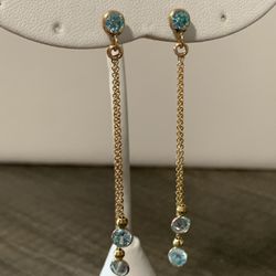 Aretes Largos Oro 14k