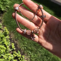 Pandora Charms &Bracelet Length 7.1 inches