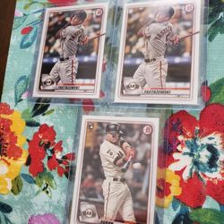 San Francisco Giants Mike Yastrzemski Mauricio Dubon 2020 Bowman Baseball Cards 