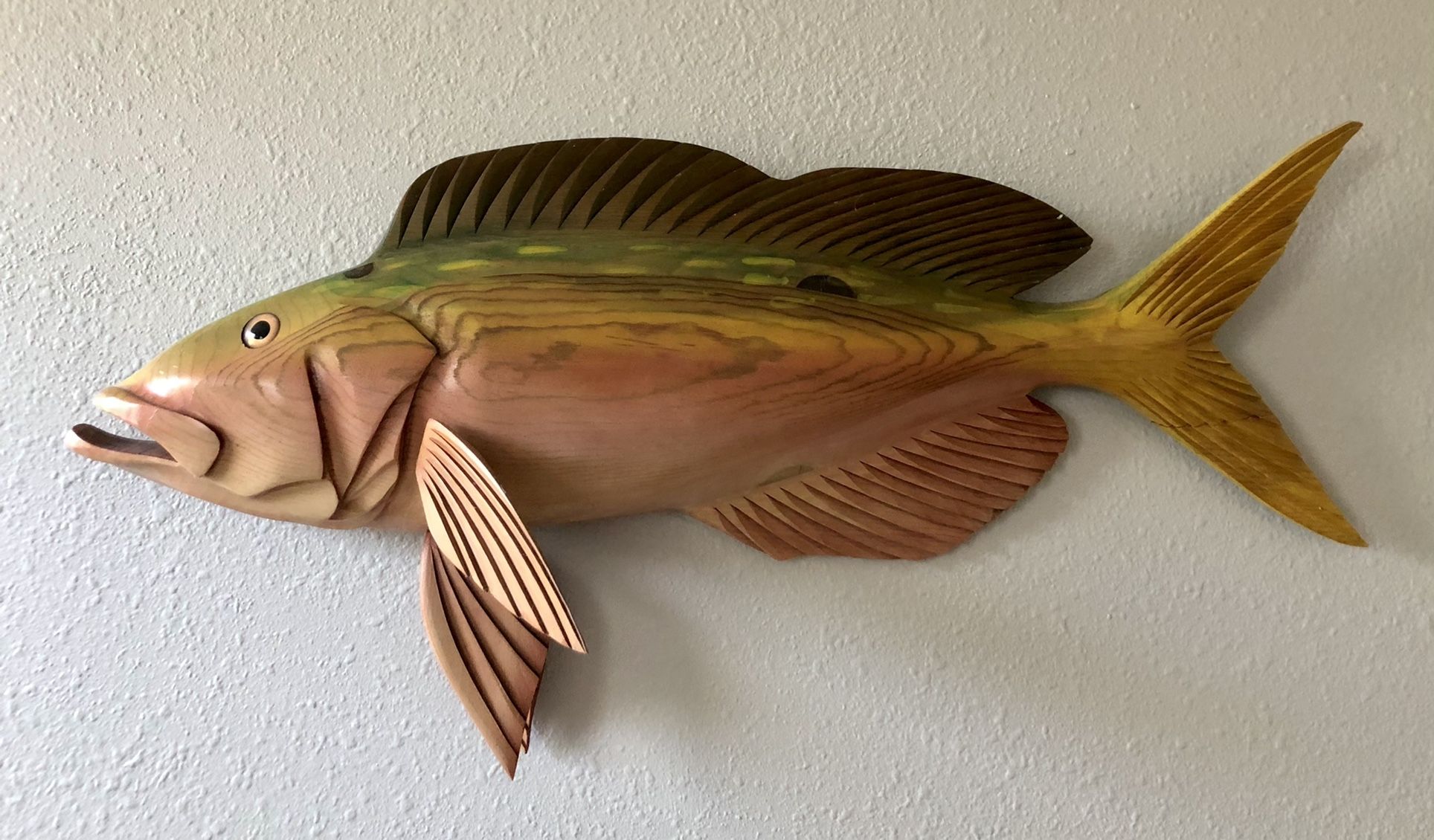 Frank Gabriel Carved Wood Yellow Tail Snapper
