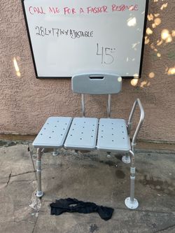 Adjustable Bath Transfer Bench with Back