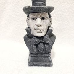 Victorian Halloween Vampire Top Hat Statue Bust Figurine Horror Spooky Scary Man