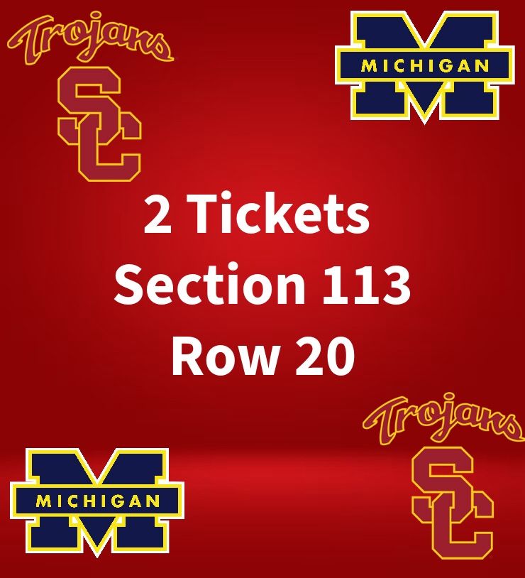 USC Trojans Vs Michigan Wolverines Football Tickets